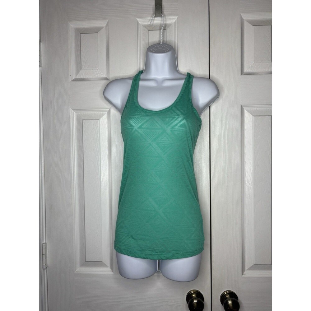 Bozzolo Small Green Racerback Tank Top Geometric Pattern Fitted - Picture 1 of 3